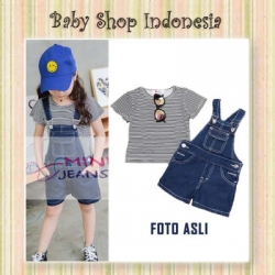 Overall Stripe Hitam  large
